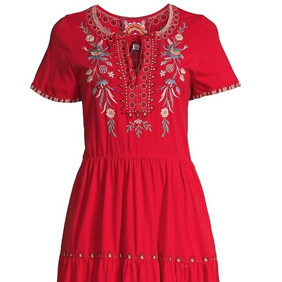 Johnny Was Nya embroidered tiered dress NWT oversized - Picture 9 of 10